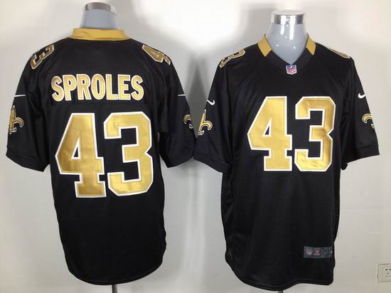  Nike New Orleans Saints 43 SPROLES Black game football jerseys