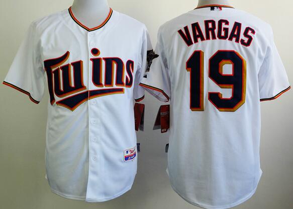 Minnesota Twins 19 Kennys Vargas white men baseball mlb jersey