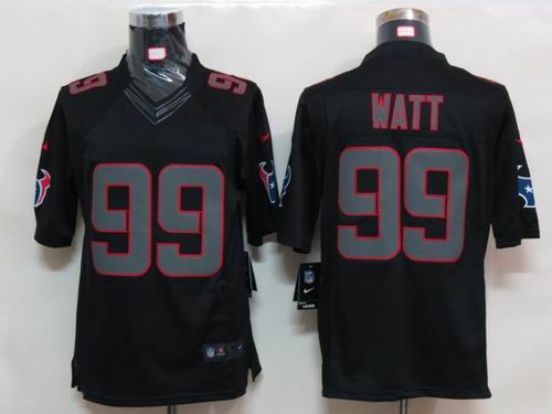 Nike Houston Texans 99 Watt Impact Limited Black Jersey