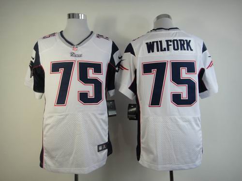Nike New England Patriots 75 Vince Wilfork Elite White NFL Jerseys