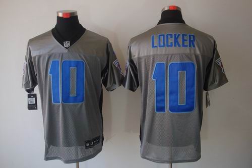Nike Tennessee Titans 10 Jake Locker Elite NFL Grey Shadow Jerseys