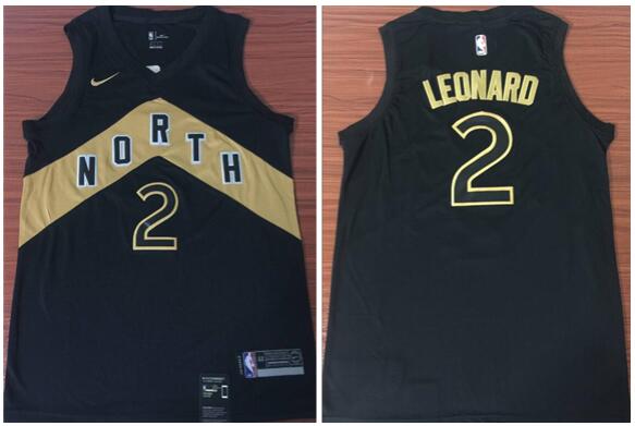 Nike Toronto Raptors 2 Kawhi Leonard Men Black NBA Swingman City Edition Jersey