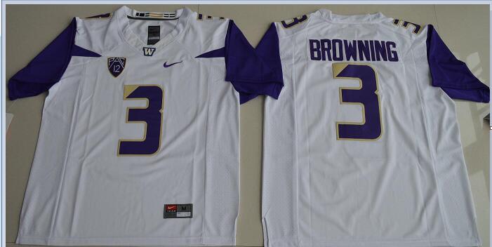 Men 2016 Washington Huskies Jake Browning 3 College Football Limited Jersey