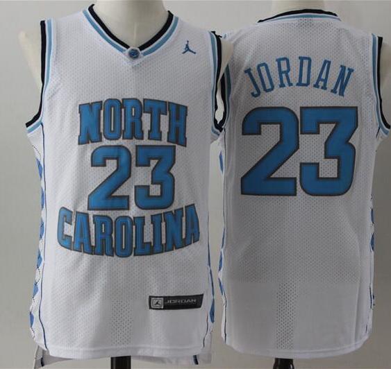 Men's Stitched North Carolina College Jersey White
