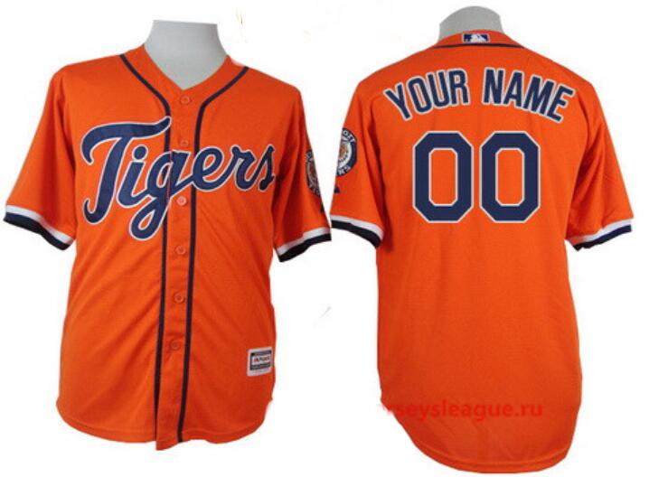 Custom Men's Detroit Tigers Stitched  Baseball Jersey