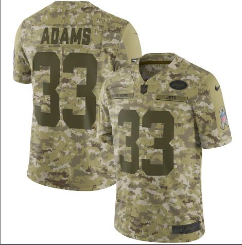Men's New York Jets Jamal Adams Nike Camo Salute to Service Limited Jersey