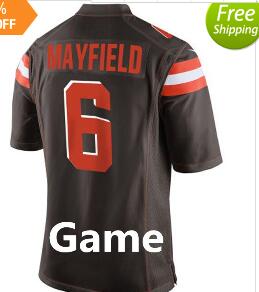 2018 Mens Draft First Round Pick Jerseys 6# Baker Mayfield