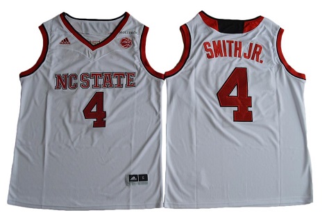 NC State Wolfpack Dennis Smith Jr. 4 College Basketball Jersey Red-001