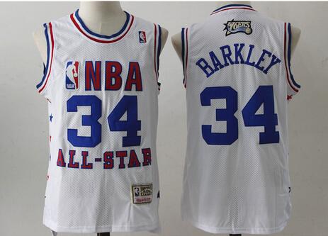 All Star Men's #34 Charles Barkley basketball jersey