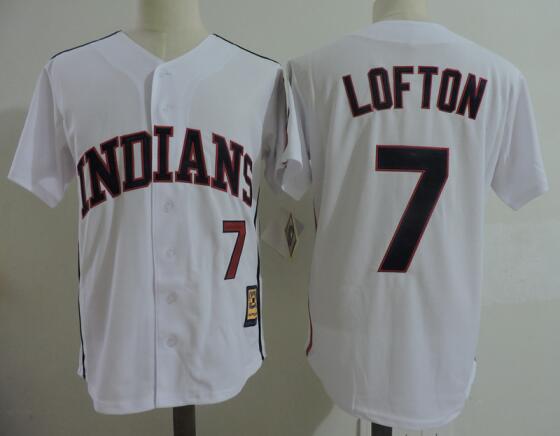 Cleveland Indians 7 Kenny Lofton Jersey White