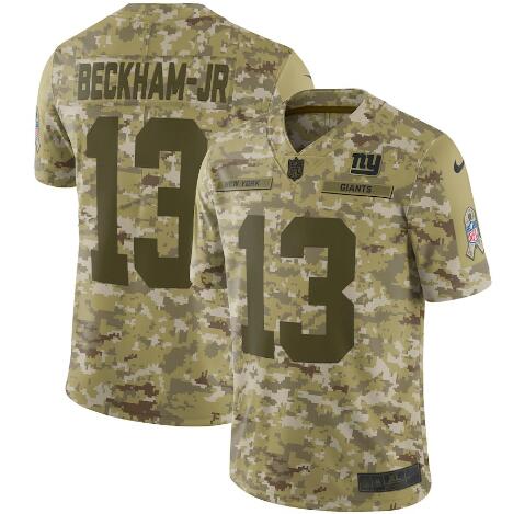 Men's New York Giants Odell Beckham Jr Nike Camo Salute to Service Limited Jersey