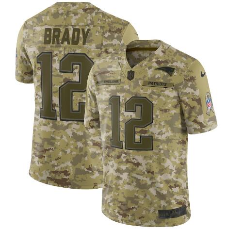 Men's New England Patriots Tom Brady Nike Camo Salute to Service Limited Jersey