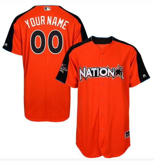 Men's National League Majestic Orange 2017 MLB All-Star Game Personalized  Home Run Derby Jersey