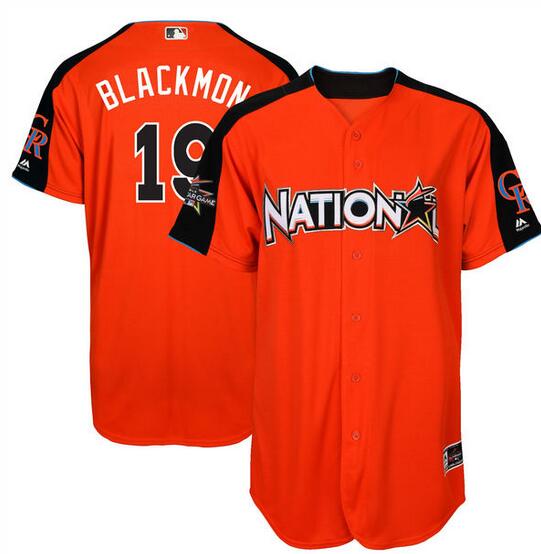 Men's National League Charlie Blackmon Majestic Orange 2017 MLB All-Star Game Home Run Derby Player Jersey