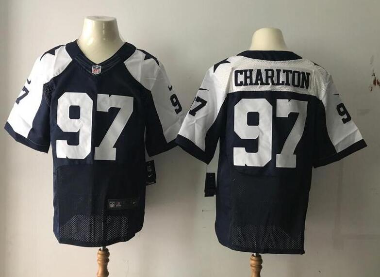 Dallas Cowboys #97 Charlton Jersey  Blue/White