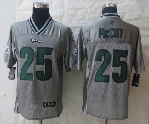 2013 NEW Nike Philadelphia Eagles 25 McCoy Grey Vapor Elite Jerseys