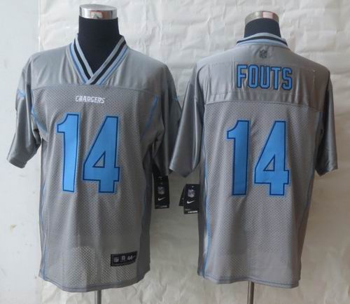 2013 NEW Nike San Diego Charger 14 Fouts Grey Vapor Elite Jerseys