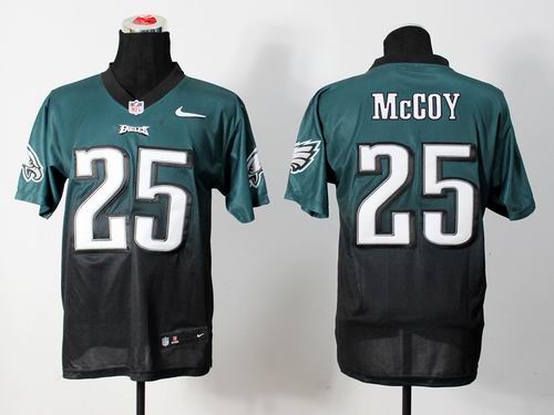 2013 New Nike Philadelphia Eagles 25 LeSean McCoy Elite Green Black NFL Drift Fashion II Jerseys