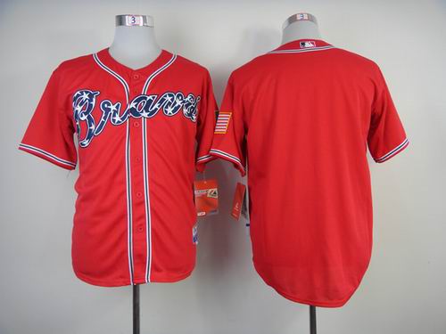 2014 Atlanta Braves blank Red mlb basebal jersey