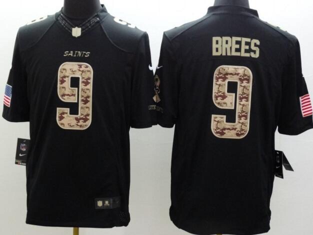 2014 New Nike New Orleans Saints 9 Brees USA Flag Fashion white Elite Jerseys