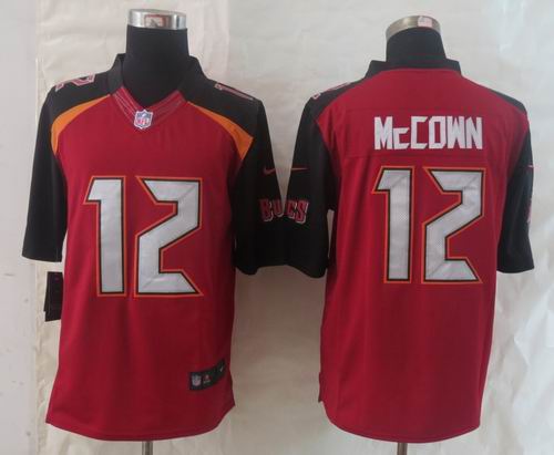 2014 New Nike Tampa Bay Buccaneers 12 McCown Red Limited Jerseys