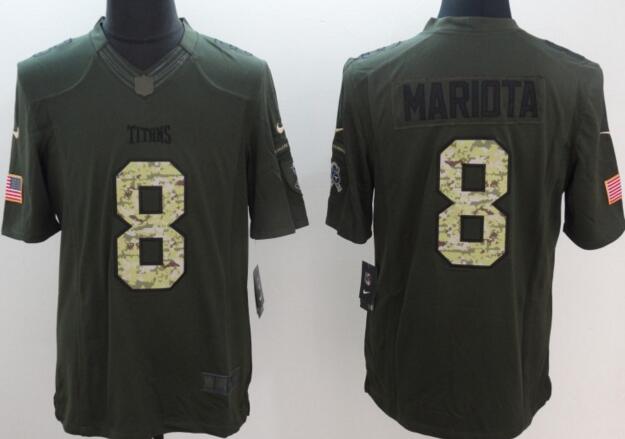 2014 New Nike Tennessee Titans 8 Mariota USA Flag Fashion green limited Jerseys