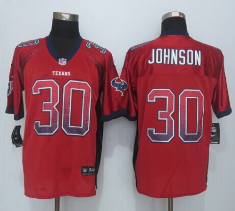 2014 Nike Houston Texans 30  Johnson Drift Fashion Red Elite Jerseys