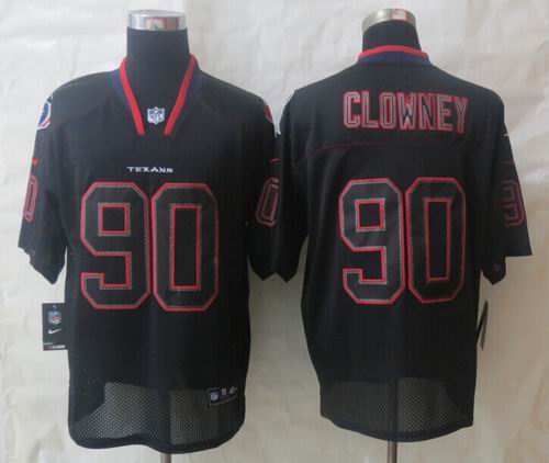 2014 Nike Houston Texans 90 Clowney Lights Out Black Elite nfl Jerseys