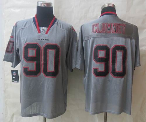 2014 Nike Houston Texans 90 Clowney Lights Out Grey Elite Jersey