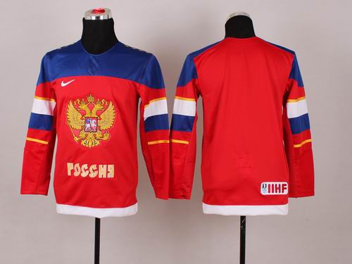 2014 Youth NHL Russia team blank red hockey jerseys