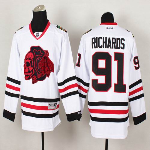 2015 Chicago Blackhawks 91 Richards White reebok nhl Jersey