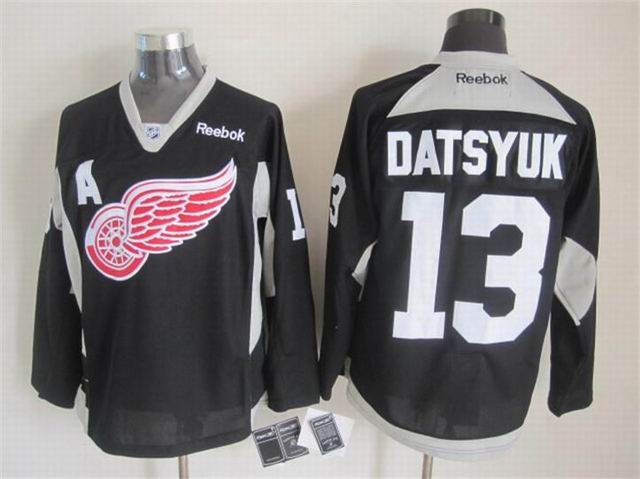 2015 Detroit Red Wings 13 Pavel Datsyuk black men ice hockey nhl jerseys