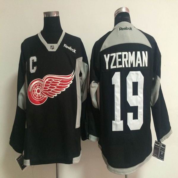 2015 Detroit Red Wings 19 Steve Yzerman black men ice hockey nhl jerseys