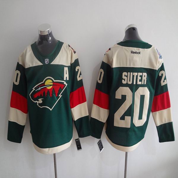 2015 Minnesota Wild Ryan Suter 20 beige green men nhl ice hockey  jerseys