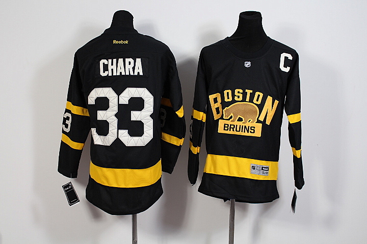 2015 NHL Boston Bruins 33# Zdeno Chara Black youth ice hockey Jersey