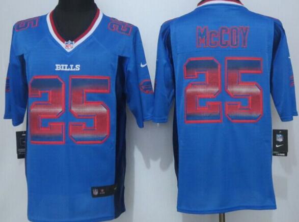 2015 New Nike Buffalo Bills 25 McCoy Blue Strobe Limited Jersey