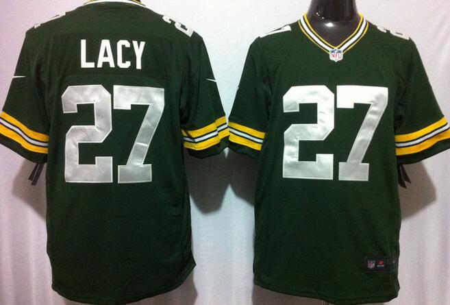 2015 New Nike Green Bay Packers 27 Lacy green game nfl football Jerseys