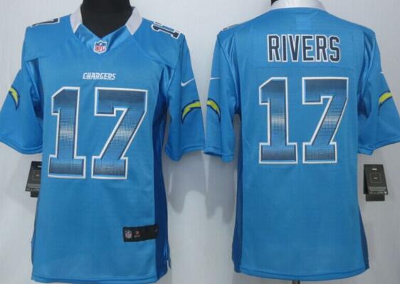 2015 New Nike San Diego Charger 17 Rivers Blue Strobe Limited Jersey