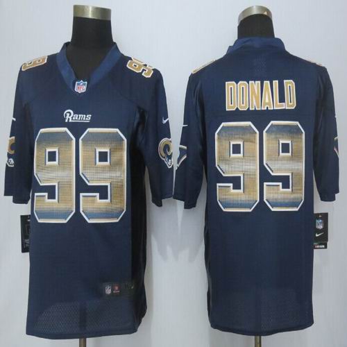 2015 New Nike St.Louis Rams 99 Donald Navy Blue Strobe Limited Jersey