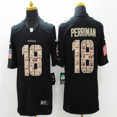 2015 Nike Baltimore Ravens 18 Breshad Perriman black usa flag limited nfl jersey