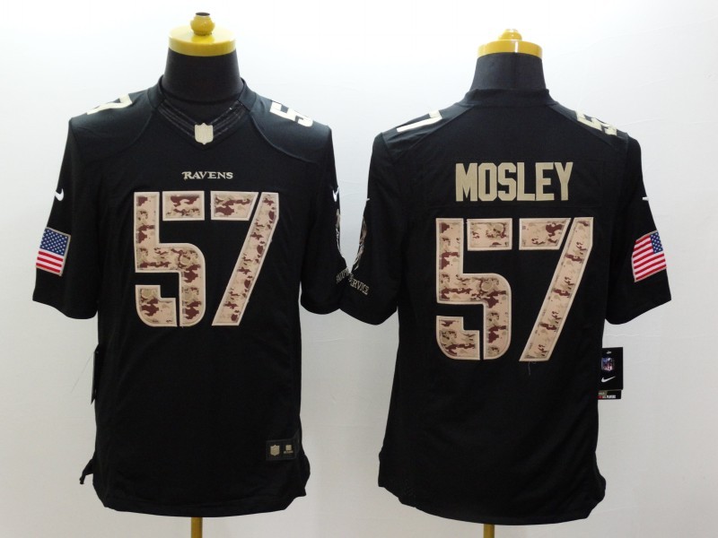 2015 Nike Baltimore Ravens 57 C.J. Mosley black limited nfl jersey