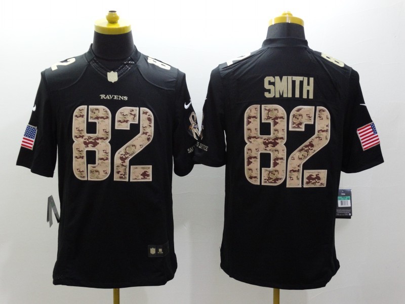 2015 Nike Baltimore Ravens 82 Torrey Smith black limited usa flag nfl jersey