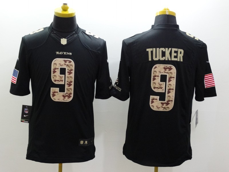 2015 Nike Baltimore Ravens 9 Justin Tucker black limited usa flag nfl jersey