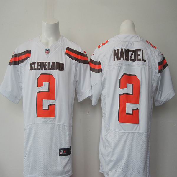 2015 Nike Cleveland Browns 2 Johnny Manziel white elite nfl jerseys