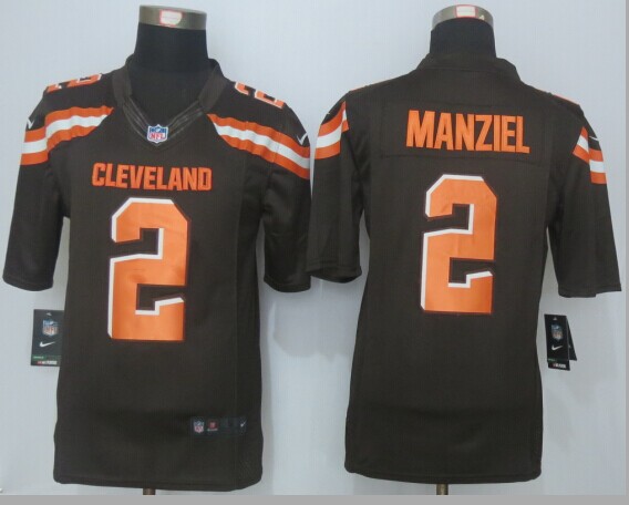 2015 Nike Cleveland Browns 2 Manziel Brown Limited Jerseys