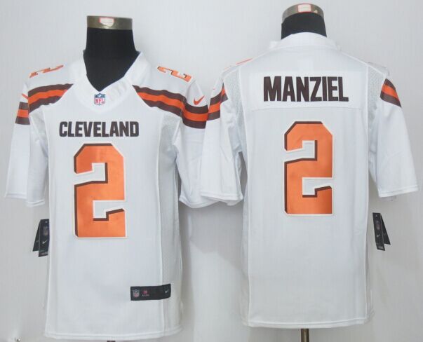 2015 Nike Cleveland Browns 2 Manziel White Limited Jerseys