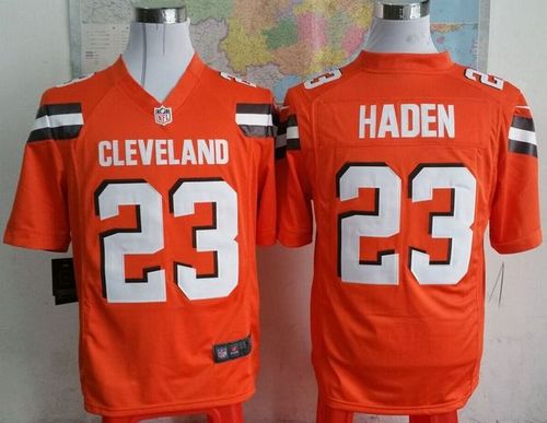 2015 Nike Cleveland Browns 23 Joe Haden game Orange NFL Jerseys