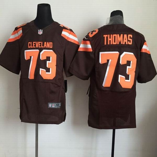 2015 Nike Cleveland Browns Toe Thomas 73 elite brown Football Jerseys
