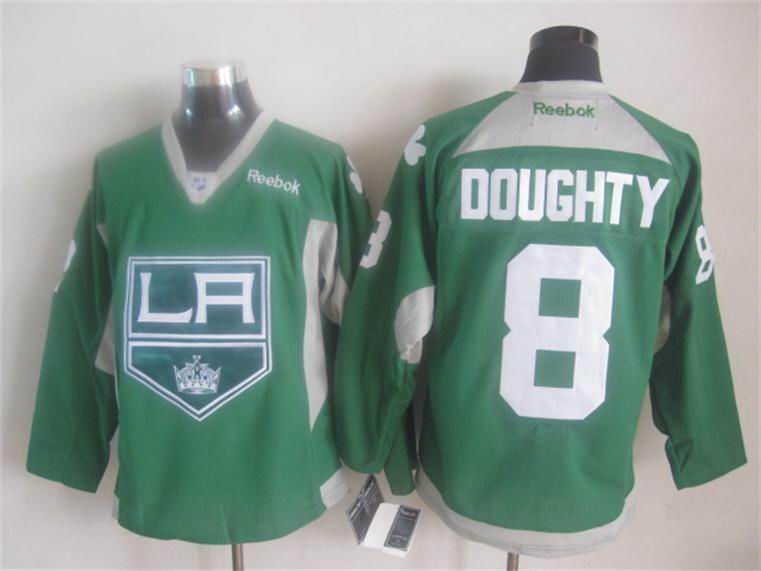 2015 Reebok Los Angeles Kings 8 Drew Doughty green men nhl ice hockey  jerseys