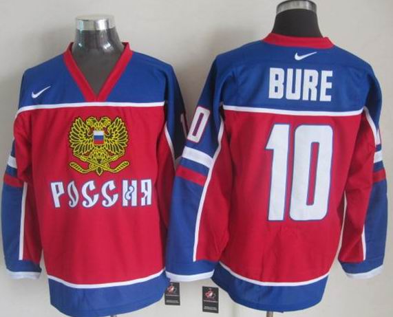 2015 Russia Team 10 Pavel Bure Red Ice men nhl Hockey Jerseys